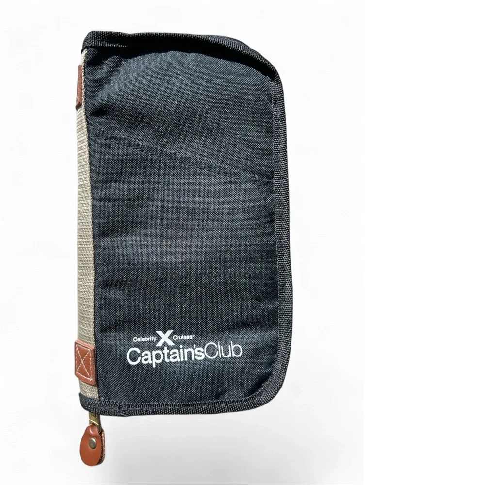 Black Passport Travel Pouch Zippered unisex